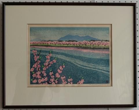大矢紀 長春花 リトグラフ 版画 絵画