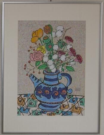 田中実一 薔薇油絵（辻永記念賞受賞画伯）
