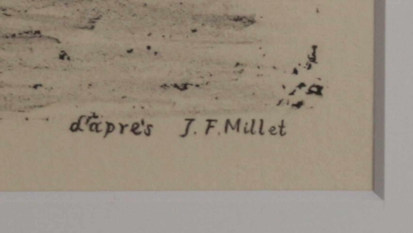 銅版画 J・F・ミレー 「働く人々」 商品番号653- 絵のある