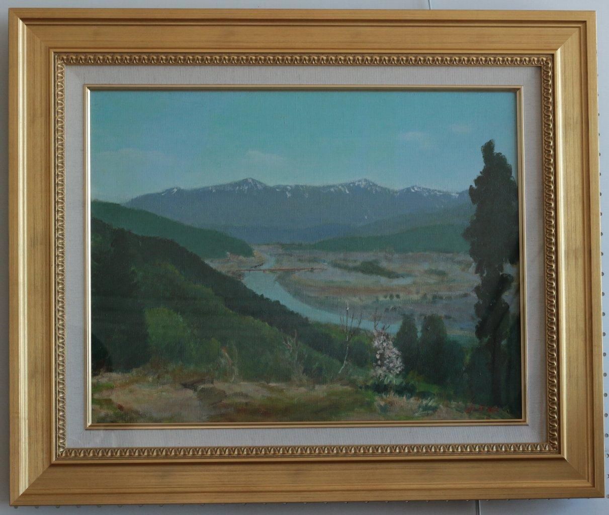 中川清　北海道画廊　風景画　油絵　油彩画　署名有　大型　F30号 中川清 北海道画廊 風景画 油絵 油彩画 署名有 大型 F30号 中川清