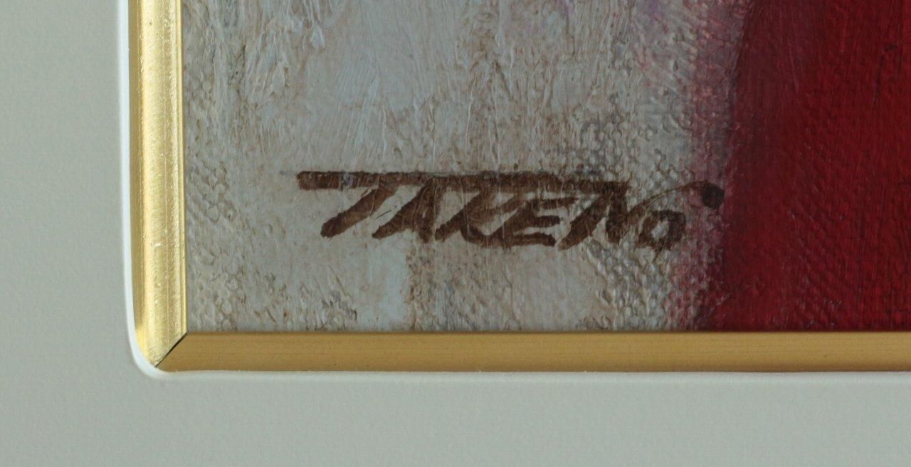 油彩 水落たけ乃 花の窓 F6 商品番号121- 絵のある暮らし・絵に