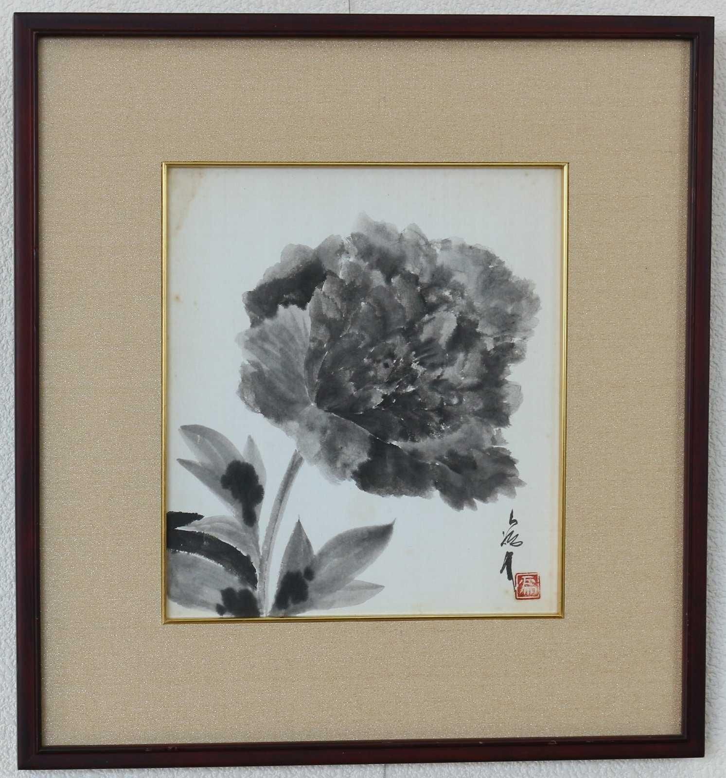 池田蕉園　日本画　肉筆『夕くれ』表サイン(印譜)　紙本　P8号　額装　b295 池田蕉園 日本画 肉筆『夕くれ』表サイン(印譜) 紙本 P8号 額装 b295