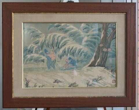 武田忠子『花』油彩画【真作保証】 絵画 （油彩画 「妙高山・春