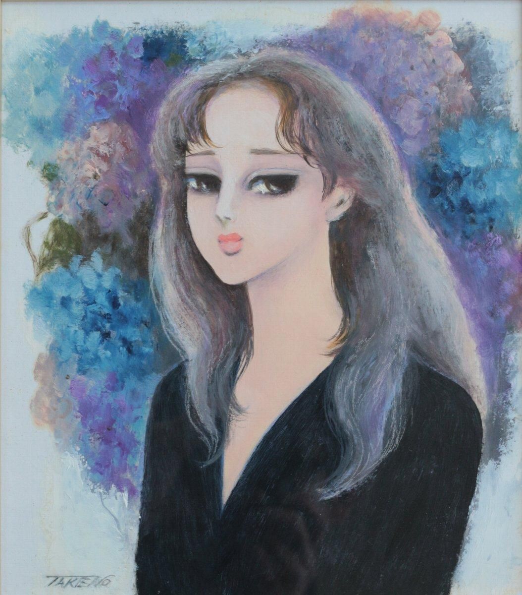水彩 水落たけ乃 紫陽花 商品番号30040202- 絵のある暮らし・絵