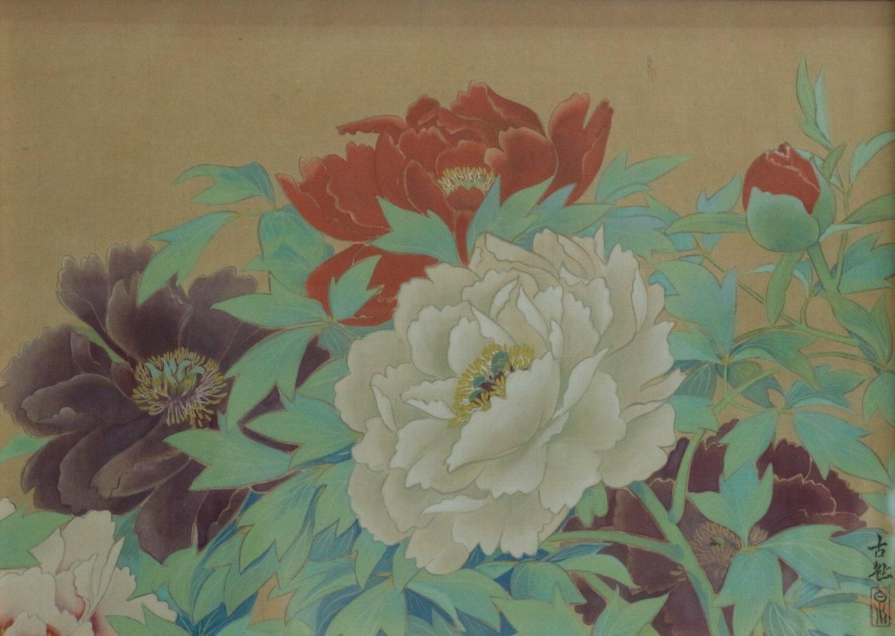 工芸画 小林古径 花鳥図 F8 商品番号199- 絵のある暮らし・絵に