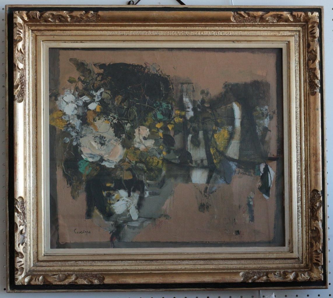 佐々木一郎 油彩画 都市風景 1977年展示