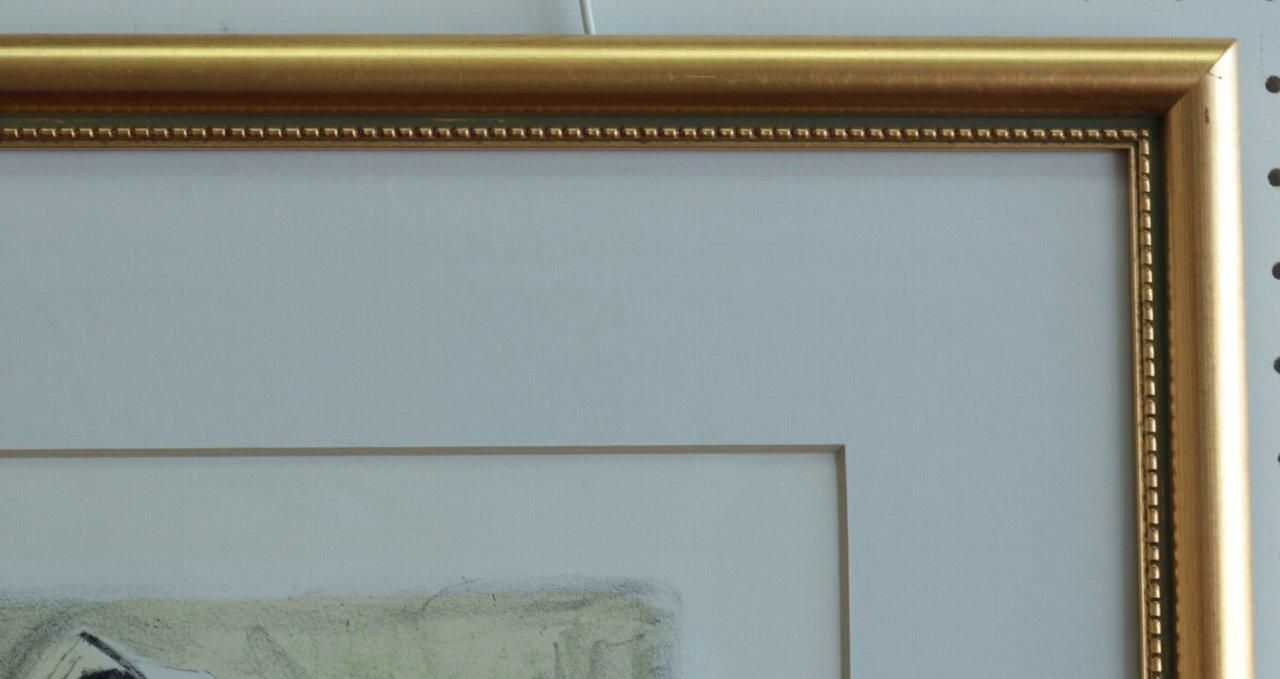 竹谷富士雄、ニースの公園、希少画集画、新品額付 2025年最新