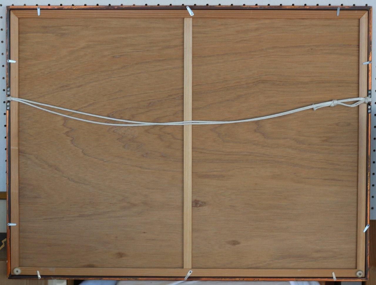 馬渕聖　木版画額 馬渕聖 木版画額