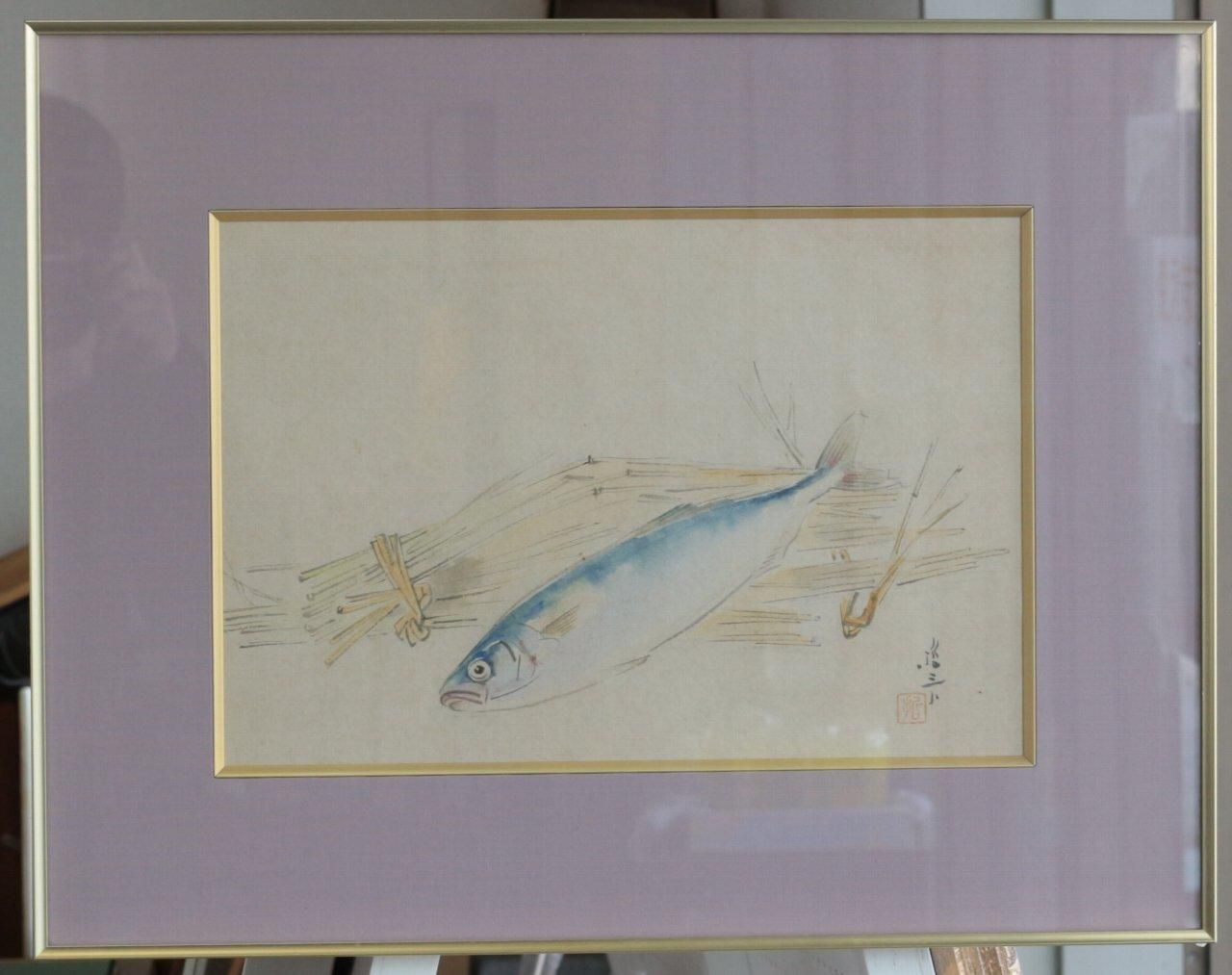 水彩 佐藤哲三郎 「鯖」 商品番号32020701- 絵のある暮らし・絵