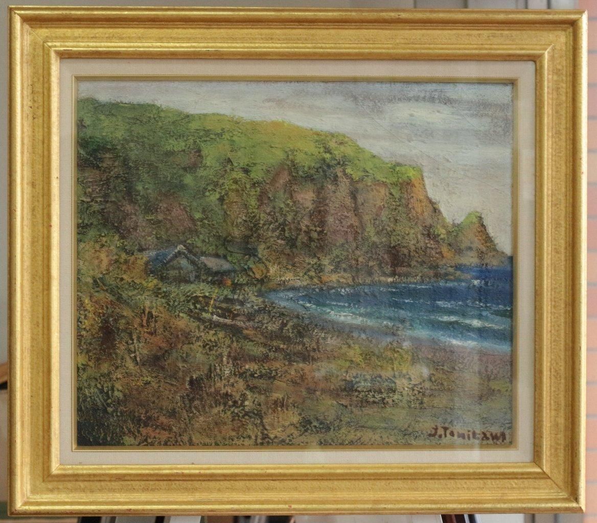 岬の風景　F8　／富川潤 (油彩) 　商品番号32022717- 絵のある暮らし・絵になる暮らし｜武田画廊