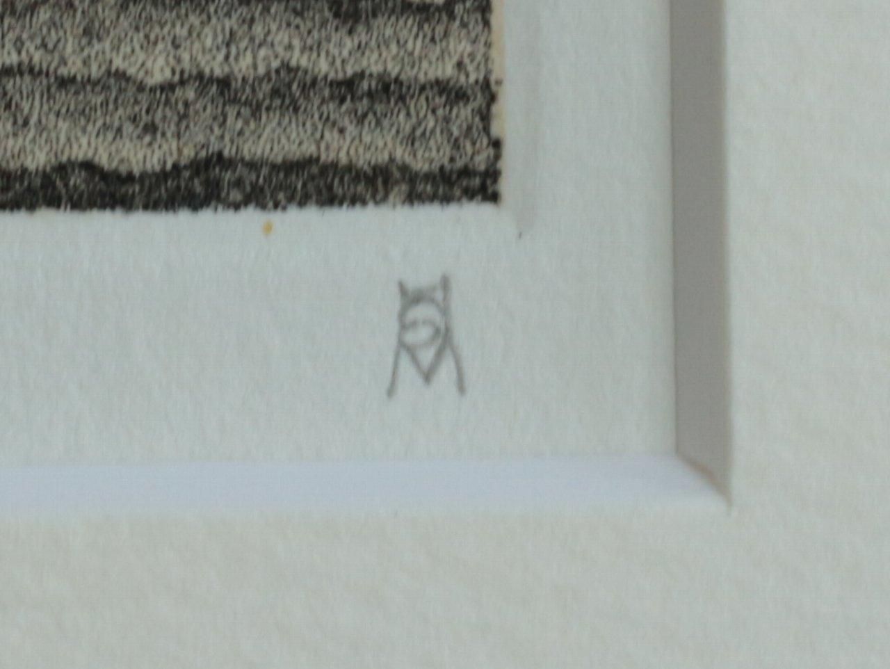 銅版画松崎滋 銅版画 松崎滋 銅版画集《夢草花図》から作品番号13 商品番号