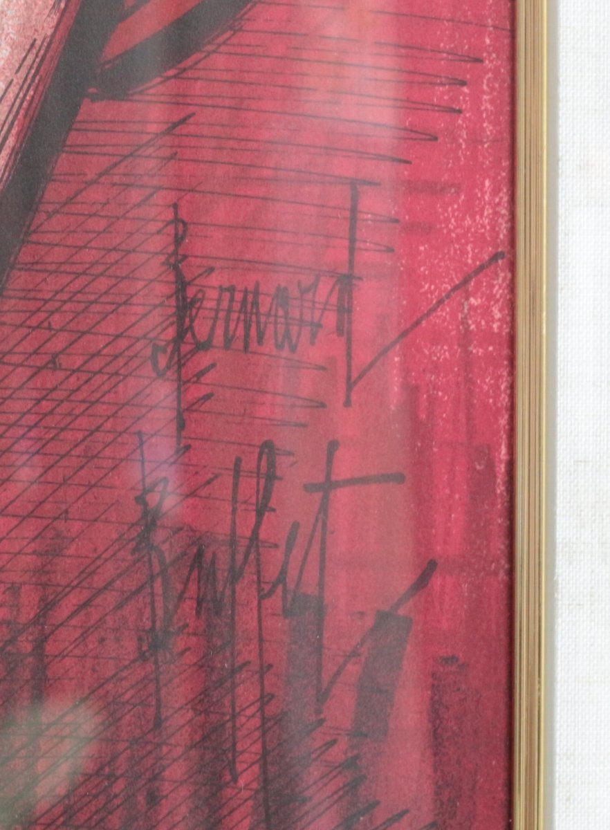 リトグラフ版画 ベルナール・ビュフェ「赤い基調のピエロ」商品番号33102701- 絵のある暮らし・絵になる暮らし｜武田画廊