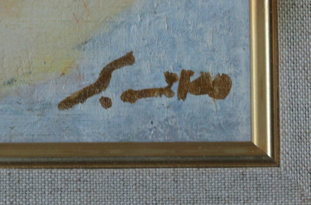 白鳥善助・油彩画・油絵・額入・No.200118-044・梱包サイズ80