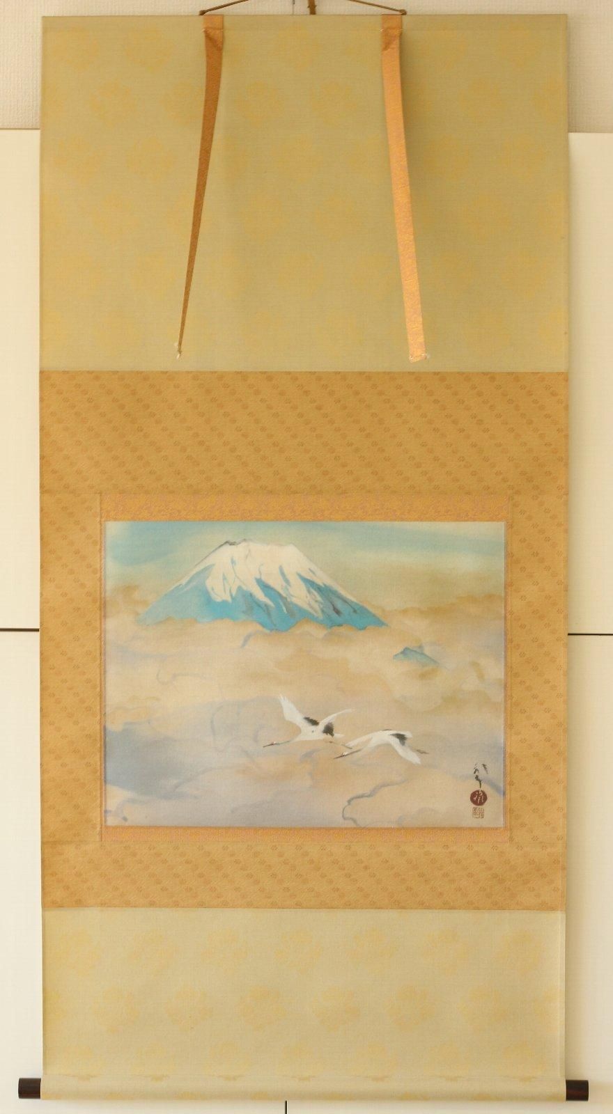 s8107 複製 川端龍子「鯉図」掛軸 花図 鳥獣 紙本 印刷 儚い s8107 複製 川端龍子「鯉図」掛軸 花図 鳥獣 紙本 印刷 儚い