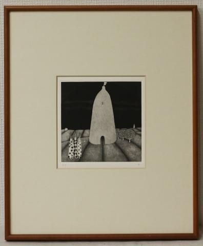 銅版画松崎滋 銅版画 松崎滋 銅版画集《夢草花図》から作品番号11 商品番号