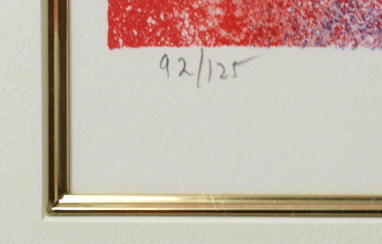リトグラフ版画 ポール・ギアマン「夕焼けに馬」 商品番号