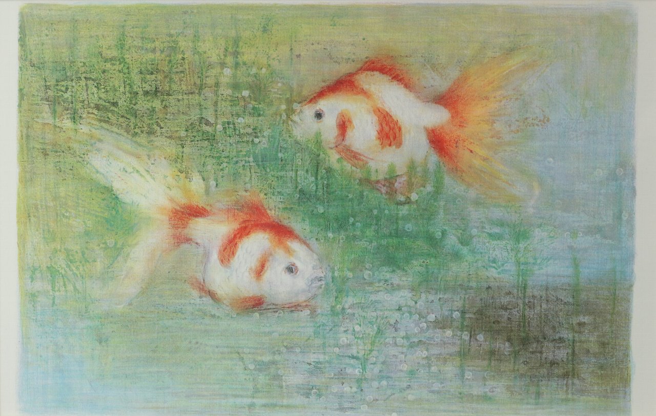 大藪雅孝 絵画 リトグラフ 「 松 」 昭和のモダニズム 日本画 です 