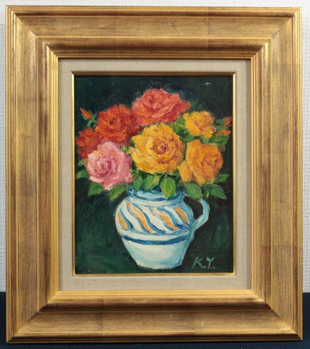 田渕眞兒 油絵 油彩 薔薇シリーズ 花 No.30 s (田渕眞兒 油絵 田渕眞兒 油絵 油彩 薔薇シリーズ 花 No.30 s (田渕眞兒 油絵