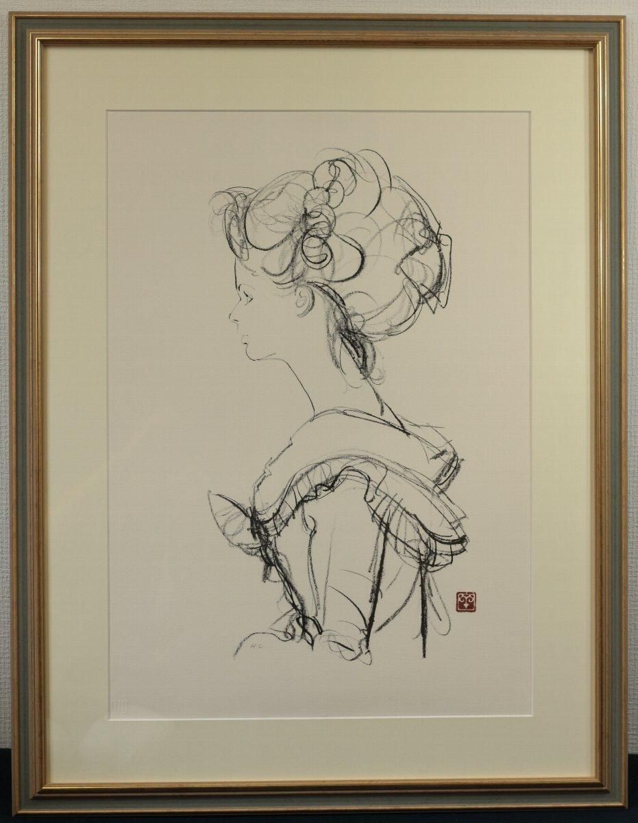 リトグラフ版画 宮永岳彦「薫(未完)」 商品番号06080701 - 絵 リトグラフ版画 宮永岳彦「薫(未完)」 商品番号06080701 - 絵