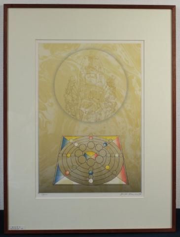 前田常作 直筆サイン『椿の図』リトグラフ＆シルクスクリーン シート 0829K 前田常作 直筆サイン『椿の図』リトグラフ＆シルクスクリーン