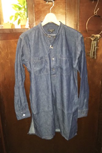 GT-122 Banded Collar Long Shirt-6oz Denim(Engineered Garments) -  AGREABLEMENT(アグレアブルモン)オンラインショップ