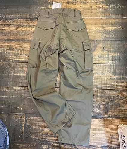 本日超得 エンジニアードガーメンツ FAパンツ オリーブ ヘリンボーン