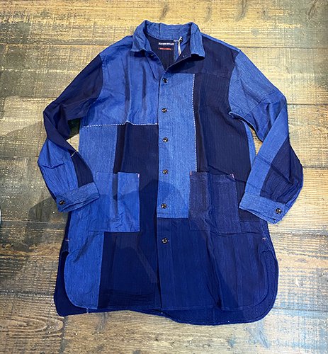 SH75KW1320360 Indigo JQ Mixラウンド.ヘムロングShirts(TIGRE