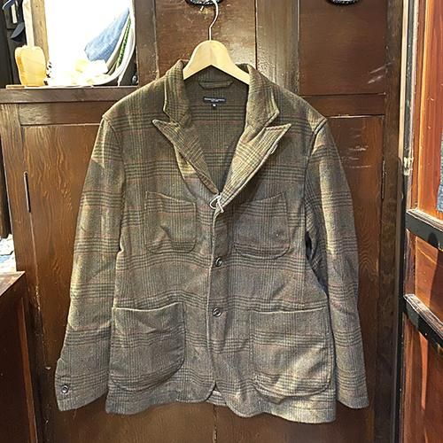 ENGINEERED GARMENTS NB JACKET WOOL GLEN PLAID MEN GRAY