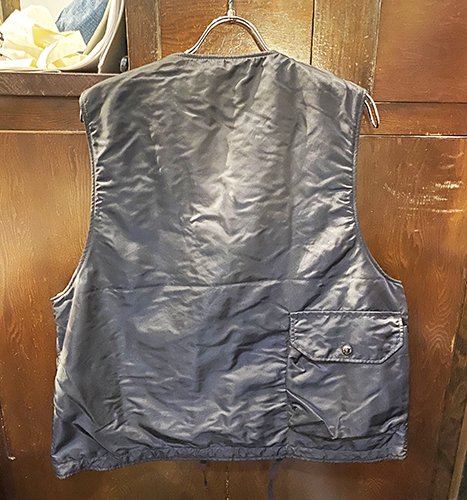 JL Cover Vest Flight Satin Nylon BlackENGINEERED GARMENTS
