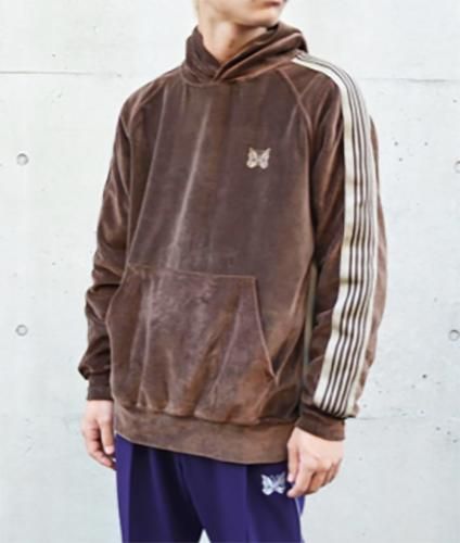 LQ235 TRACK HOODY - C/PE VELOUR(NEEDLES) - AGREABLEMENT
