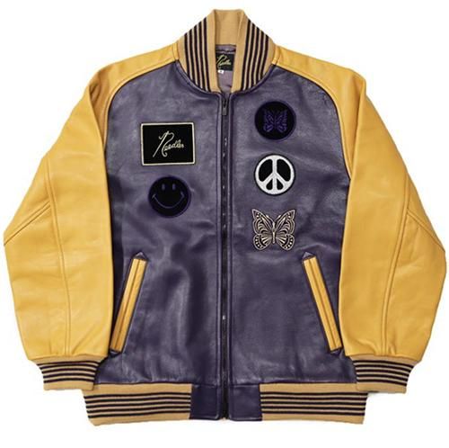 LQ094 Award Jacket - Cowhide Lthr.(NEEDLES) - AGREABLEMENT LQ094 Award Jacket - Cowhide Lthr.(NEEDLES) - AGREABLEMENT