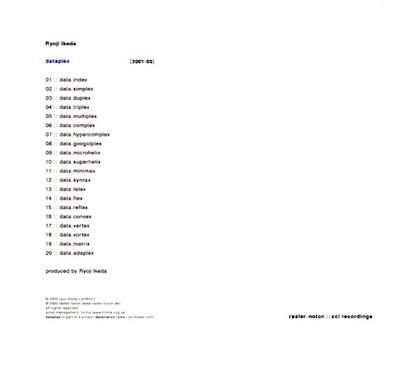 RYOJI IKEDA (池田亮司) / dataplex CD - FRAGILE