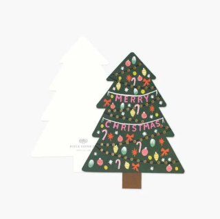 RIFLE PAPER CO./ クリスマスツリー/ クリスマスカード/ 型抜きカード/金箔押し【アメリカ製】