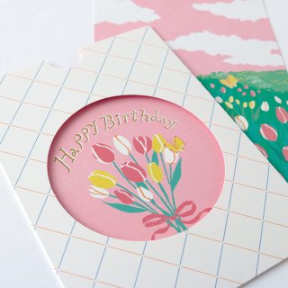 SLIDE BIRTHDAY CARD/ スライドバースデーカード/Flower