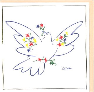 ピカソ（Pablo Picasso）「若者を祝う鳩」 / 多目的カード/スペシャルアートカード/金箔押し 【フランス製】