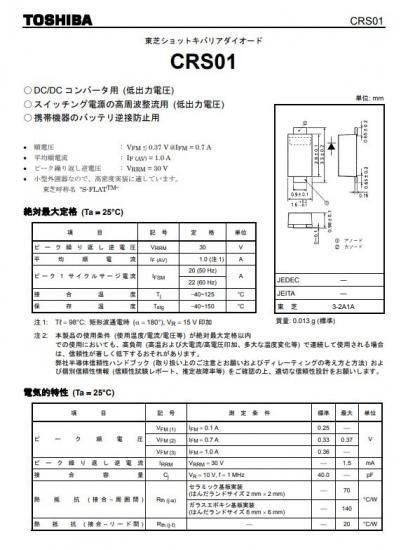 東芝 CRS01 - 樫木総業（株） 通信販売部