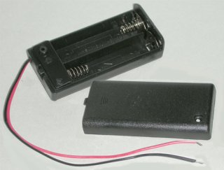 電池ボックス 単３×２ リード線ふた付き スイッチ付き