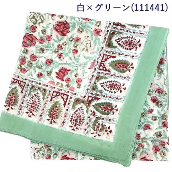 ANOKHI ショール　スカーフ　テーブルクロス ANOKHI｜アノーキ ブルーストール マルチクロスにも | ujala