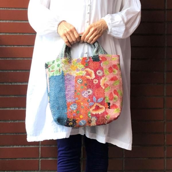 【INJIRI インディゴ キルト バッグ】 INJIRI インディゴ キルト バッグ | fog linen work