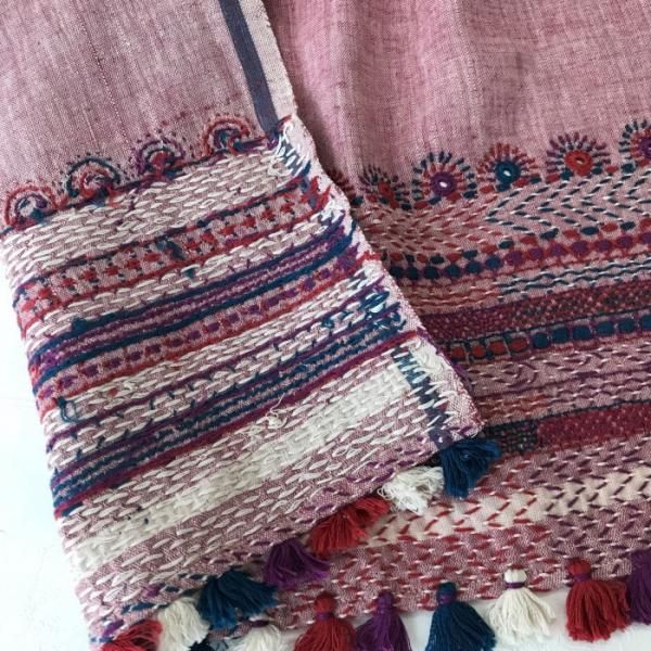 ミニーちゃん様 DRIES VAN NOTEN インド製 刺繍 シルクストール