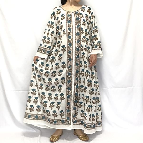 としこ様ブロックプリント ワンピース2点