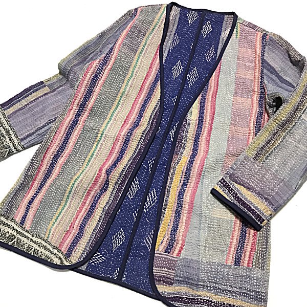 オリジナルカンタジャケット ロング フリーサイズ - インドのファッションアイテム・雑貨の通販 チャンドニー