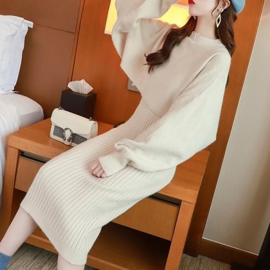 予約 3color リブニットワンピース ショート丈ニット セットアップ Lilirena 予約 3color リブニットワンピース ショート丈ニット セットアップ Lilirena