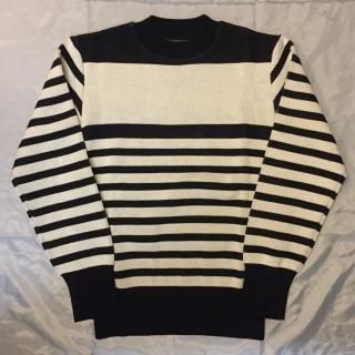<img class='new_mark_img1' src='https://img.shop-pro.jp/img/new/icons16.gif' style='border:none;display:inline;margin:0px;padding:0px;width:auto;' />Lot.451 Crickets Border Sweater Black  White
