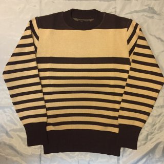 <img class='new_mark_img1' src='https://img.shop-pro.jp/img/new/icons16.gif' style='border:none;display:inline;margin:0px;padding:0px;width:auto;' />Lot.451 Crickets Border Sweater Brown  Beige