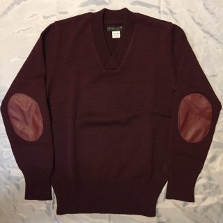 <img class='new_mark_img1' src='https://img.shop-pro.jp/img/new/icons16.gif' style='border:none;display:inline;margin:0px;padding:0px;width:auto;' />Lot.529 V-NECK ELBOW PATCH SWEATER BURGUNDY