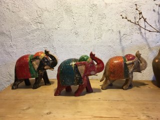 インド　古い彩色の象