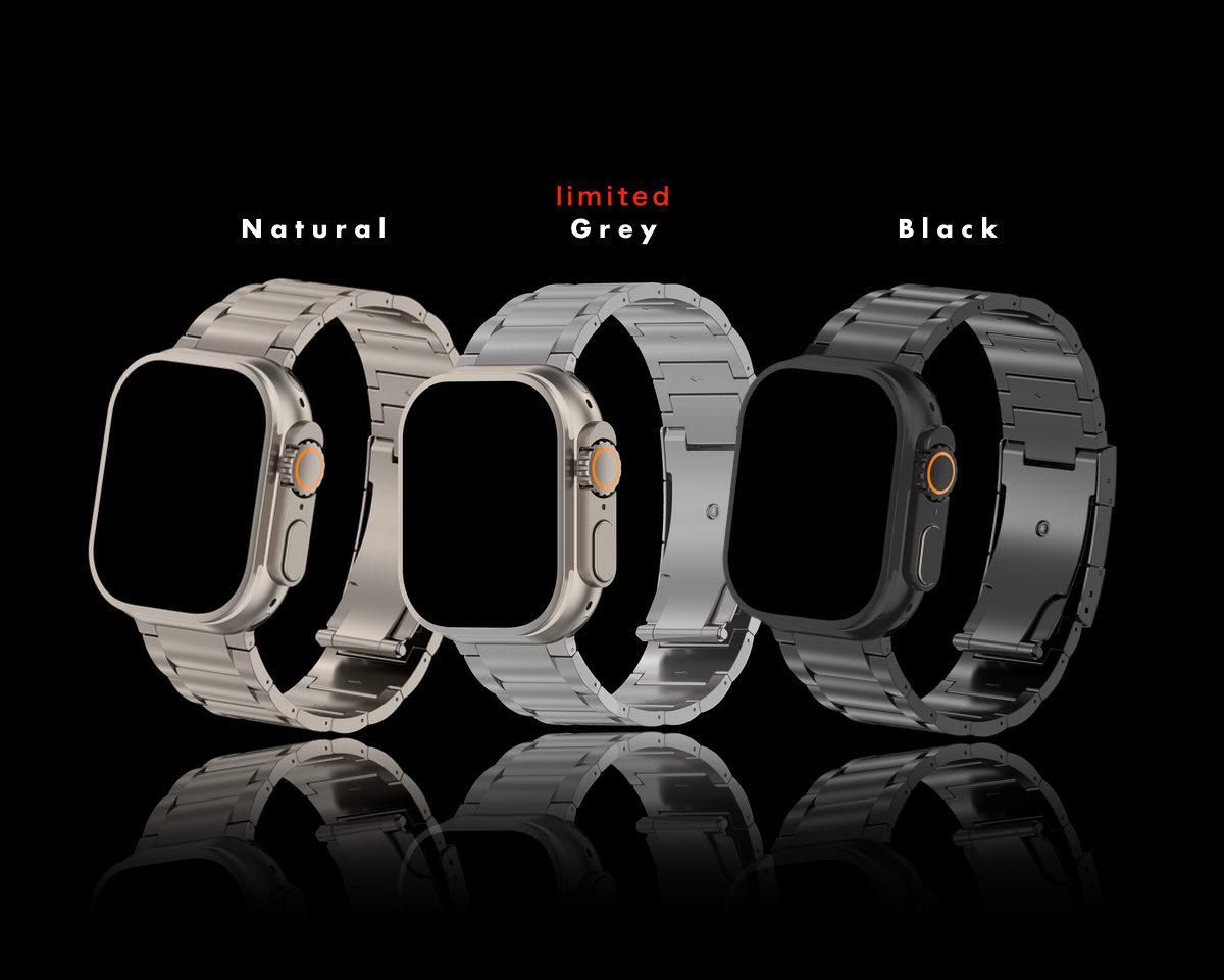 MinZ Titanium Band 2 for Apple Watch ブラックチタニウム 49mm/46mm