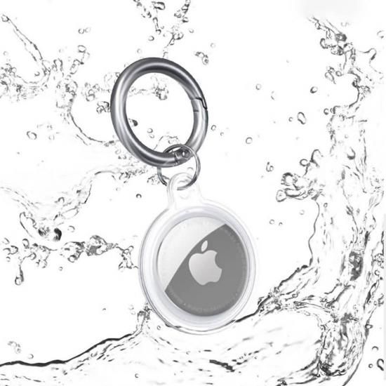 AirTag 用全面保護透明ソフトケース カラビナ付き