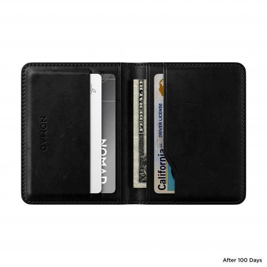 NOMAD Horween Leather Card Wallet Plus ブラック NOMAD Horween Leather Card Wallet Plus ブラック